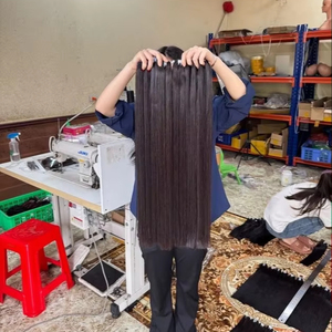 LUXURY Vietnam Bone Straight Super Double Drawn Cabello crudo, Grado de cabello virgen 10A 12A Se puede blanquear 6- 34 pulgadas, Paquete de cabello crudo - Product Image 1