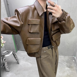 แจ็กเก็ตหนังสำหรับผู้ชายแจ็คเก็ตฤดูหนาวแบบสั่งทำ - Product Image 1