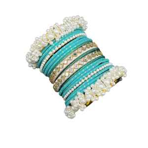 <b>Copper</b> Alloy Silver Plated Geometric Trendy Handmade <b>Women's</b> Churiyan Bangles Sets Factory Direct Sales - Product Image 1