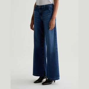 Pantalones vaqueros holgados de moda para mujer, pantalones vaqueros holgados de cintura alta, pantalones vaqueros informales de pierna ancha a la moda para mujer, Vaqueros cómodos - Product Image 2