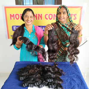 Cru aucun traitement chimique vierge cuticule alignée en gros paquet naturel 8-32 pouces Bodywave Indian Temple cheveux humains - Product Image 2