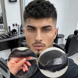 Prothèse Capillaire <span class=keywords><strong>Homme</strong></span> de Qualité Supérieure 5x7 6x8 7x9, Base en Dentelle Ultra Fine, Nœuds Invisibles, Ligne Frontale Naturelle <span class=keywords><strong>pour</strong></span> Hommes Souffrant de Perte de <span class=keywords><strong>Cheveux</strong></span> - Product Image 1