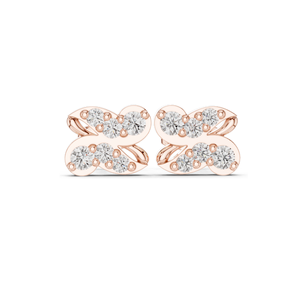 Pendientes de Mariposa con Diamantes de Laboratorio de 0.54 CT en Oro de 18KT, 14KT, 10KT y Plata 925, Diamantes VVSVS EF CVD, Oro Rosa, Amarillo - Product Image 3