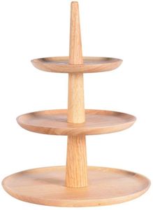 แท่นวางเค้กไม้อะคาเซียแบบเท้าสูงสไตล์โมเดิร์นสำหรับเสิร์ฟเค้กและผลไม้ - Product Image 5