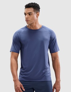 Venta al por mayor Camisetas unisex Streetwear Sólido Manga corta Transpirable Entrenamiento Secado rápido Camisetas en blanco para hombres - Product Image 6