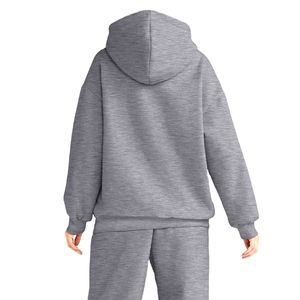 Streetwear décontracté hiver imprimé respirant anti-rides polaire sweats à capuche pour les femmes épaule tombante Logo personnalisé Position avant - Product Image 5