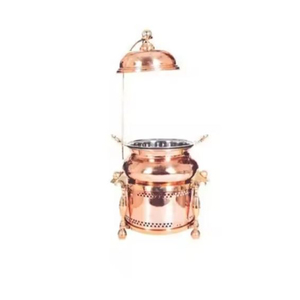 Chauffe-plats Buffet servant un plat à friture Mini plat à friture rond pour tous les événements Vaisselle Plat à friture décoratif - Product Image 6