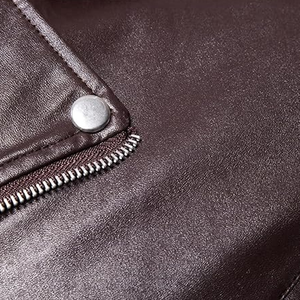 Veste en cuir de motard pour hommes, veste en cuir de mouton sur mesure pour adultes, hommes, à prix réduit - Product Image 4