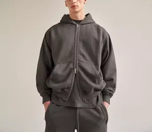 Ensembles de vêtements d'extérieur de sport décontractés unisexe avec logo personnalisé, survêtements d'hiver en polaire de jogging 100% coton, respirants imprimés de grande taille - Product Image 4
