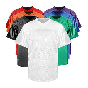 Maillot de football américain personnalisé authentique en maille respirante de qualité supérieure à manches courtes joueur d'équipe personnalisé de grande taille - Product Image 1