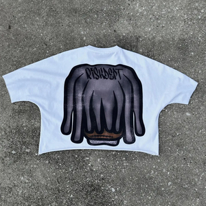 T-shirts personnalisés en jersey 100 % coton 300g, coupe ample et oversize, style streetwear, imprimés numériquement, écologiques - Product Image 3