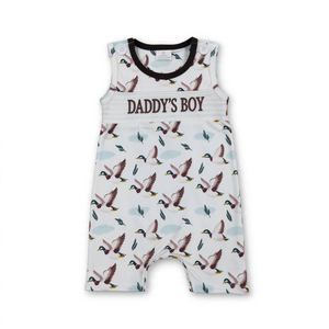 Ensemble bébé fille à manches courtes avec nœud papillon motif canard, style « Daddy's Girl », pour OEM/ODM/RTS – Combinaison bébé fille, ensemble de vêtements pour fille - Product Image 4