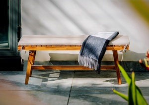 Precio al por mayor Banco de patio de madera para jardín al aire libre o área de parque con asientos largos y detalles de listones - Product Image 4