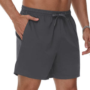 Pantalones cortos de entrenamiento cómodos para hombre, pantalones cortos de entrenamiento de secado rápido ajustables, transpirables, de Color sólido, pantalones cortos de fútbol deportivos personalizados para hombre - Product Image 3