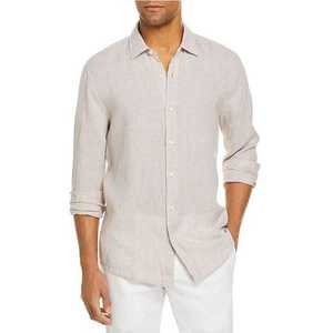 Chemise à manches longues en sergé pour hommes avec poche formelle et épaisse pour la saison printanière - Product Image 6