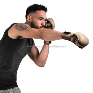 Gants de combat Premium Sanda Shooter en cuir PU, design à paume ouverte, fermeture auto-agrippante pour grappling, sparring, entraînement de boxe, fourniture OEM - Product Image 5