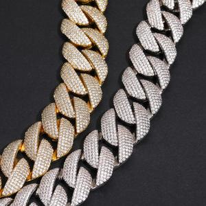 Collier chaîne hip-hop pour homme en argent sterling plaqué argent, simple et robuste, avec accents de diamants ronds taille brillant cultivés en laboratoire - Product Image 4