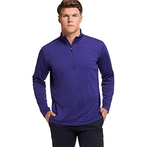 Camisetas de algodón de negocios informales personalizadas de fábrica para hombre, cuello levantado, manga completa, tela de sarga antiarrugas, transpirable para el verano - Product Image 5