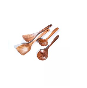 Ensemble d'ustensiles de cuisine en bois d'acacia de fantaisie exquis outils de salade maintenus avec cuillère à spatule - Product Image 4