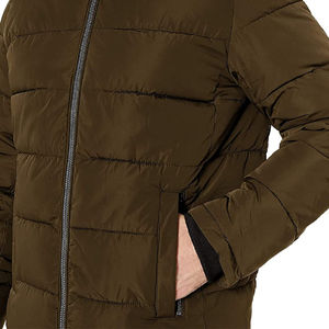 Logo personnalisé OEM veste d'hiver pour hommes High Street Varsity séchage rapide respirant décontracté bouffant avec col à capuche poche en fourrure - Product Image 4