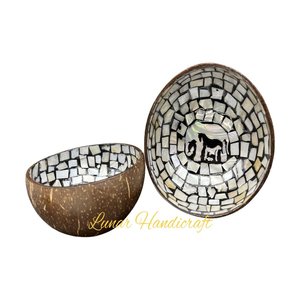 Cuencos de cáscara de coco personalizados hechos a mano en Vietnam con su propio cuenco de laca de diseño - Product Image 2