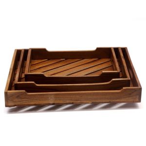 Juego de bandejas para servir de madera natural de alta calidad, variedad de tamaños y formas hechas a mano por Vietnam Factory, opción de regalo al por mayor - Product Image 4