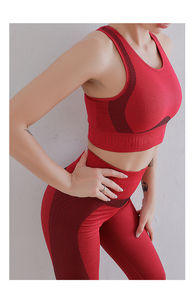 3 uds. Camiseta deportiva transpirable sin costuras para mujer, traje de Yoga, Top corto deportivo, mallas de cintura alta de manga larga, conjunto de entrenamiento para gimnasio 2024 - Product Image 6