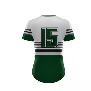 Vêtements de sport unisexes pour adultes, 100% polyester, col en V, respirant, séchage rapide, baseball, softball, broderie personnalisée de haute qualité, nom de l'équipe - Product Image 2