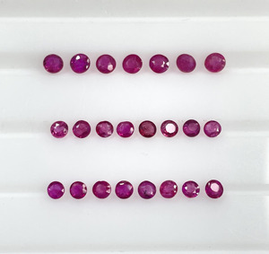 Fine Quality Natural Heated Burma <b>Ruby</b> Calibrated 2-3mm Round Cut Reddish Pink Color Loose Gemstones for Making Jewellery - Product Image 2