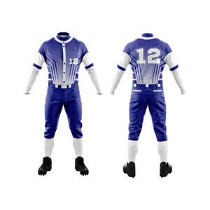Uniforme de béisbol sublimado personalizado con botones para jóvenes, hombres y mujeres, ropa deportiva, ropa de equipo de poliéster, conjunto de béisbol - Product Image 3