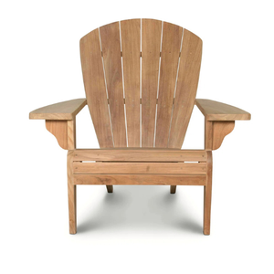 Coastal Breeze Teak Adirondack Chair Silla de salón de teca sólida hecha a mano para jardín, patio o relajación junto a la piscina - Product Image 1