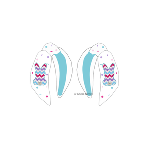 Diademas de Conejito de Pascua con Cuentas de Semillas para Mujer, Material de Tela, Bordado Colorido, Accesorio de Moda Multifuncional - Product Image 1