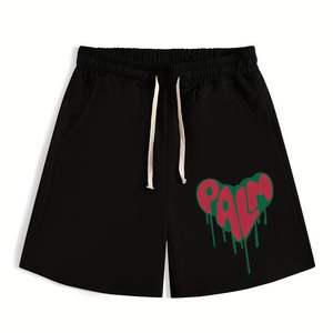 Pantalones Cortos Deportivos para Hombre, Diseño Sólido, Ecológicos, Transpirables, Resistentes al Viento, de Secado Rápido, 95% Algodón, 5% Elastano, con Cordón Ajustable, Pakistán - Product Image 4