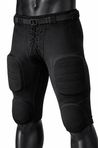 Ensemble d'uniformes de football américain personnalisés, maillot rouge et pantalon rembourré noir, kit d'équipe de football américain - Product Image 2