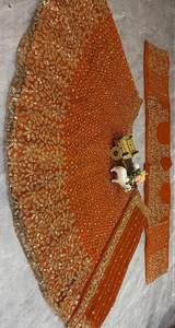 Lahenga Choli Dupatta Vintage Holgado y Natural de Otoño, Largo hasta el Suelo, con Material de Red de Mariposa y Bordado, Cancelación Patta - Product Image 6