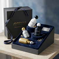 Kit de découverte personnalisé Jarsking pour les marques de parfums haut de gamme, flacons en verre ronds avec bouchons sphériques, emballage OBM