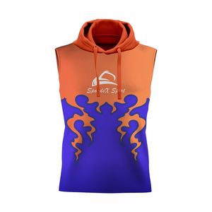 Custom Pullover Sublimation <b>Sleeveless</b> <b>Men</b> <b>Hoodie</b> Shirt Sublimated Hoodies Custom Sublimation - Product Image 1