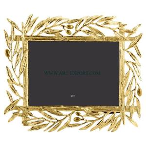 Diseñador de hojas Chapado en oro New Look Fancy Marco DE FOTOS antiguo Moderno Nuevo patrón Marco de fotos de regalo de boda a precio de mayorista - Product Image 2