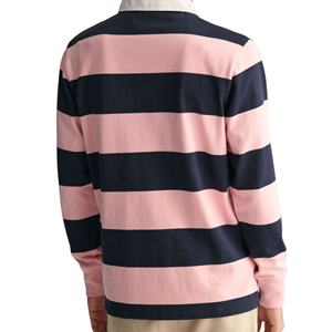 เสื้อโปโลผ้าคอตตอนลายทางสำหรับผู้ชายเสื้อโปโลรักบี้แขนยาวปักโลโก้ได้ตามต้องการ - Product Image 6