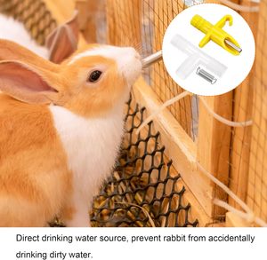 8mm in acciaio di plastica coniglio capezzolo bevitore giallo piccolo animale capezzoli bevitore nuovo stato automatico coniglio capezzolo bevitore - Product Image 6