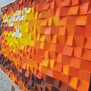 Panneau décoratif mural en bois 3D Art Déco fait main, personnalisable, rectangle vert, diffuseur acoustique, décoration murale suspendue pour anniversaire, art fixe - Product Image 6