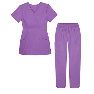 Uniforme de Enfermera de Hospital para Mujer, Diseño de Moda, Conjunto de Uniformes Médicos de Manga Corta con Logotipo Personalizado para Trabajo Médico - Product Image 1