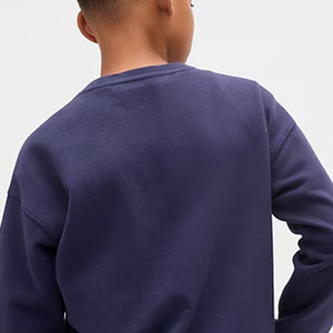 Boys Sweatshirt Pullover Design With Solid Color And Full Sleeve Cheap Rate High Quality Stitching With Drop Shoulders Crew Neck - Product Image 5
