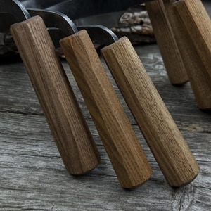 Cuchillos de dibujo medio redondeados Tamaños personalizados o juego Hoja afilada forjada a mano de acero al carbono endurecido, mango de ceniza - Product Image 2