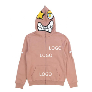 Vente en gros 400gsm polaire double fermeture éclair sans cordon de serrage sweat à capuche oems sweat à capuche zippé noir sweat à capuche zippé - Product Image 4