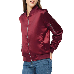 Latest Stylish Women's Satin Bomber <b>Jacket</b> Most Popular Product New Style <b>Lightweight</b> Women's Satin Bomber <b>Jacket</b> - Product Image 3