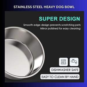 Cuencos de alimentación para mascotas de acero inoxidable portátiles con logotipo personalizado, comederos de Metal ecológicos para perros, venta al por mayor de petware - Product Image 4