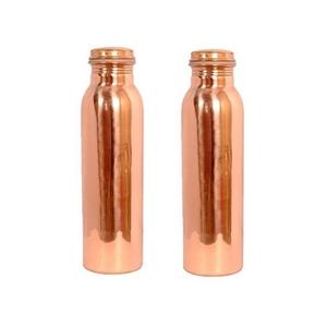 Bouteille d'eau de conception supérieure en cuivre pur pour la salle de sport de bureau et le yoga Ayurveda Bouteille en cuivre recommandée par l'exportateur indien - Product Image 2