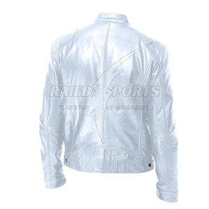 Chaqueta de Cuero para Hombre 100% Piel de Vaca con Cuello Alto y Logotipo Frontal, Color y Diseño Personalizados, Alta Calidad - Product Image 2