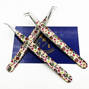 แหนบขนตาสแตนเลสบางเป็นมิตรต่อสิ่งแวดล้อมออกแบบโลโก้ได้ตามต้องการไม่หยุดนิ่งเครื่องมือต่อขนตาชี้แบบมืออาชีพ - Product Image 4